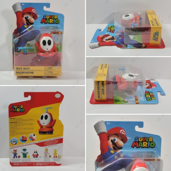 Jakks Pacific x Super Mario - 4" Complete Set (Koopa/Mario/Peach/Plant/Shy) NEW